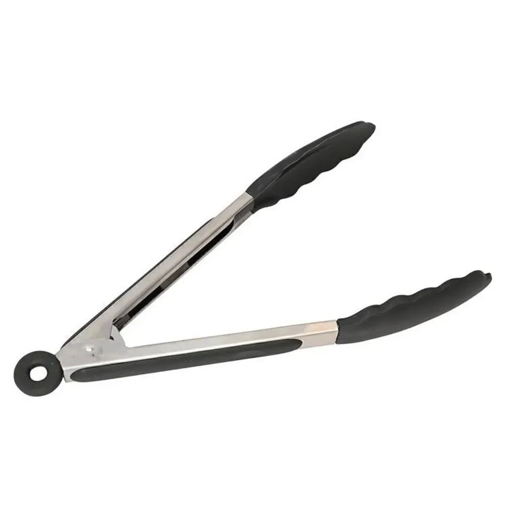 ECO QUALITY - NWT Set of 4 Stainless Steel Kitchen Tongs. 8” w/Silicone Tips
